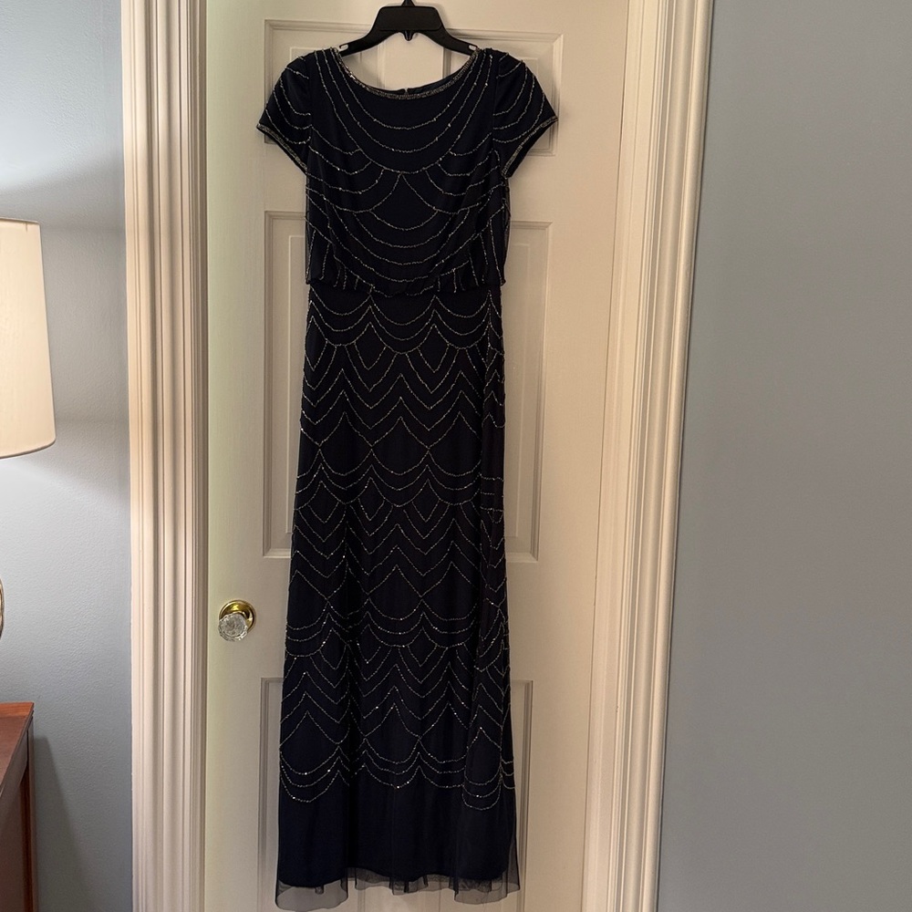 Adrianna Papell Beaded Blouson Gown